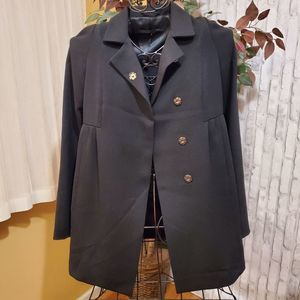 Robert Rodriguez Black Snap Button Lightweight Coat Jacket Size S